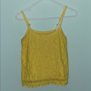 yellow tank top
